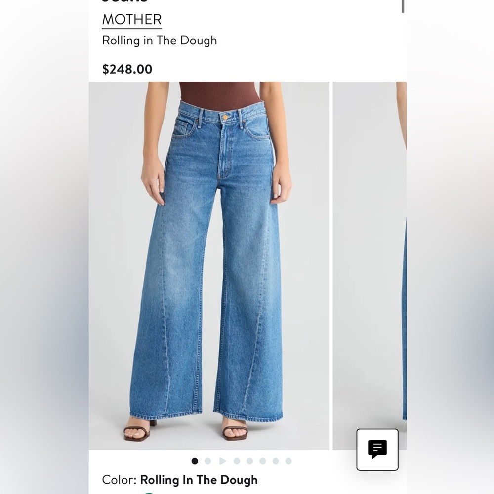 MOTHER Lemon Twist wide leg jeans